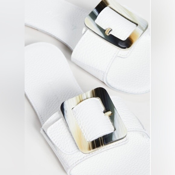 Definery The Loop Open leather sandals Sz38 In White ( Salina) New In The Box - Picture 2 of 9